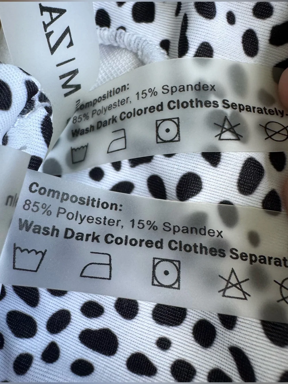 ZAFUL Black & White Spotted Bandeau Bikini Set Size US 6